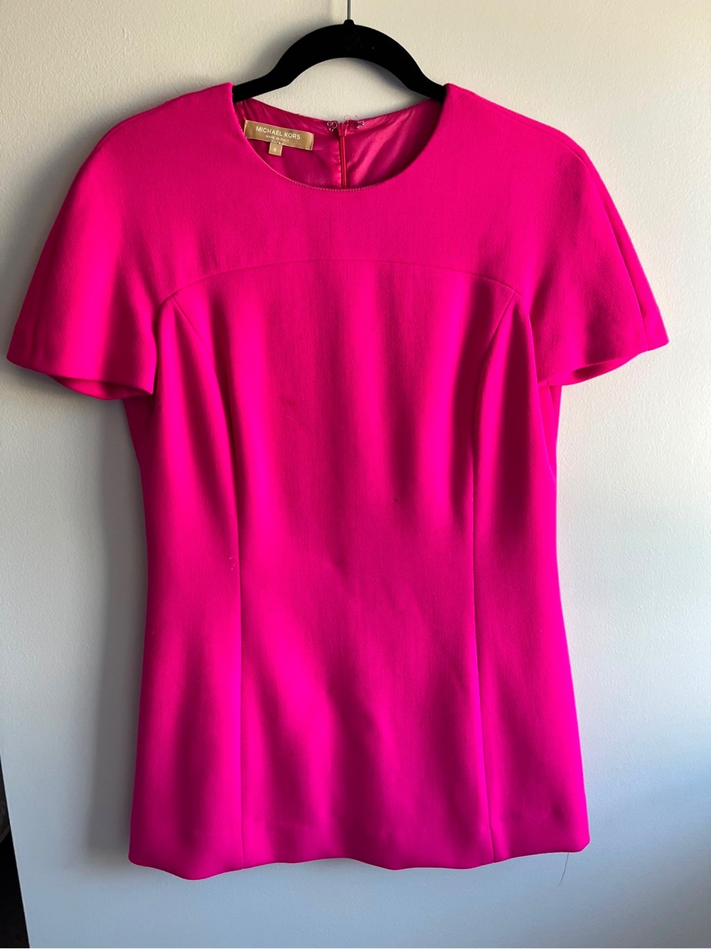 Michael Kors Vibrant Fuchsia Short Sleeve Ponte Tunic